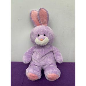 TY 2011 Springy Plushie Lavender Purple Bunny Plush Pink Feet 12”